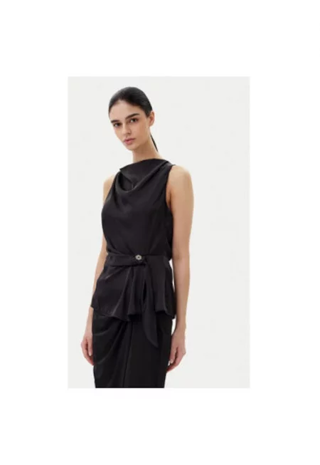 Дамска блуза  CFC0019901002 - Полиестер - Черен