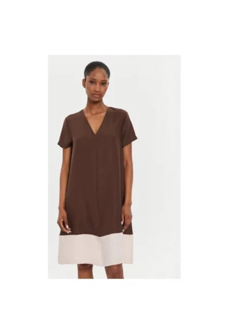 Дамска рокля -  304522703 - Модал - 46794 - Кафяв