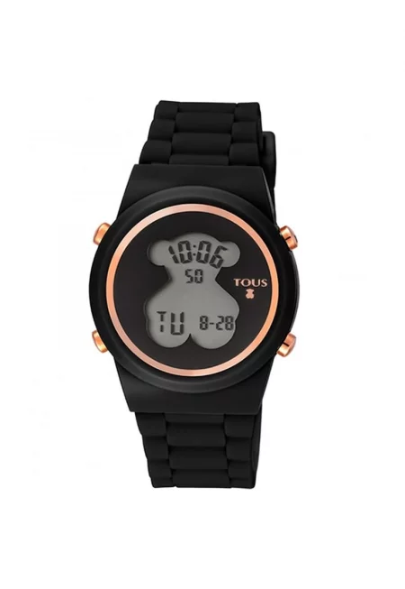 Дамски часовник  700350320 - елегантен дизайн - черен цвят - тип гривна