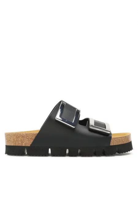 Дамски джапанки - чехли - сабо Brinkmann - 302052127 - Екокожа - Черни