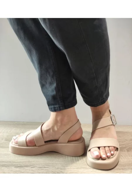 Дамски ежедневни сандали  60006B 03-N Кайсия Беж - Бежов -