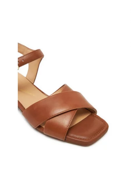 Дамски сандали - 26181346 -  Естествена кожа - Кафяв