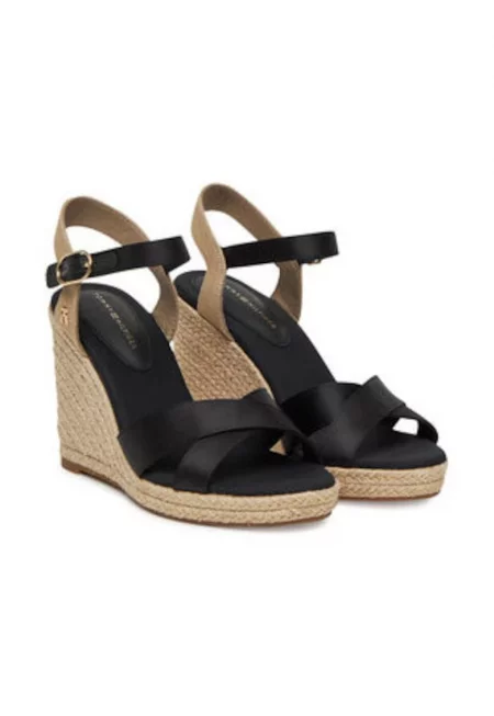 Дамски сандали  текстил - черен - - Черен