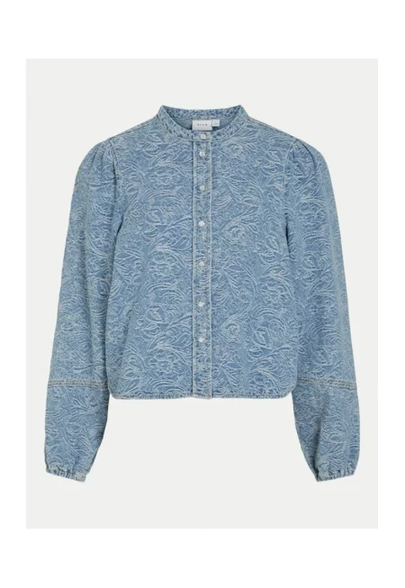 Дънкова риза Chris 14103484 Синя - стандартна кройка - памук