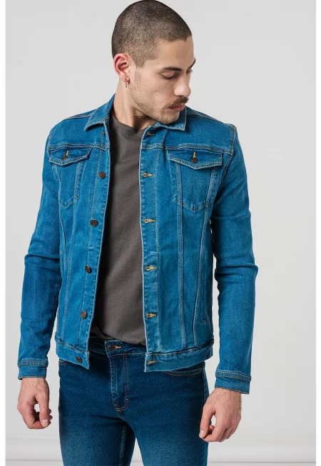 Дънково яке с джобове на гърдите