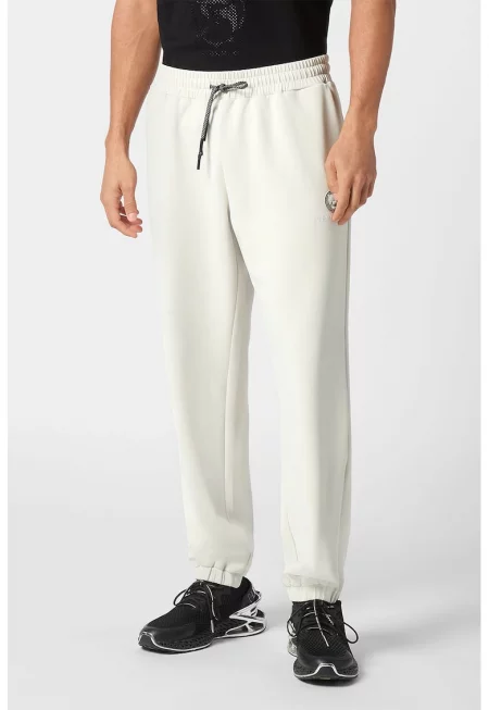 Фитнес панталон с еластични маншети - Слонова кост