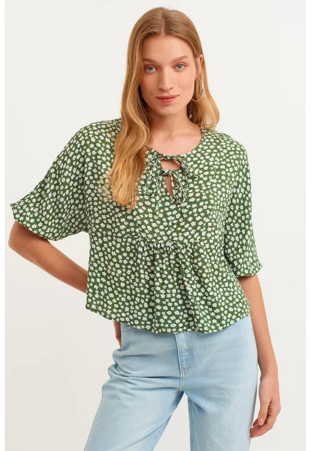 Флорална блуза с 3/4 ръкави