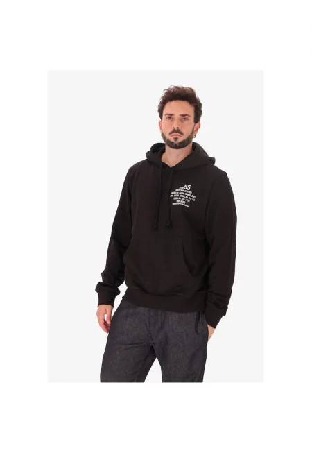 Худи с връзка с надпис и джоб кенгуру