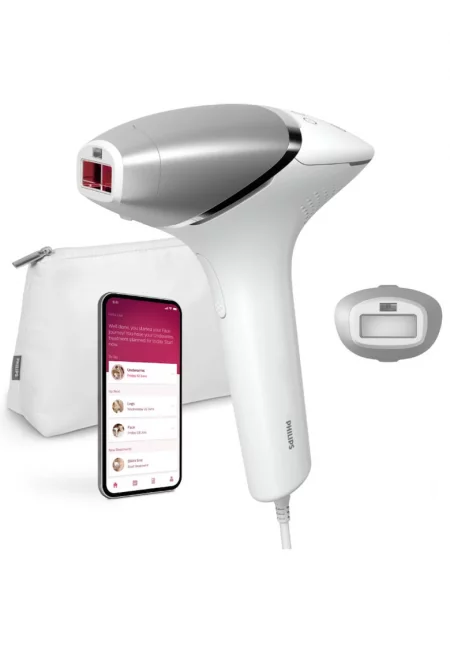 IPL епилатор  Lumea Series 8000 - сензор Smartskin - технология SenseIQ - използване с кабел - 450 000 импулса