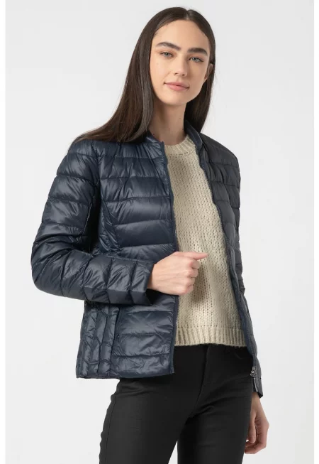 Капитонирано зимно яке с вата - Тъмносин