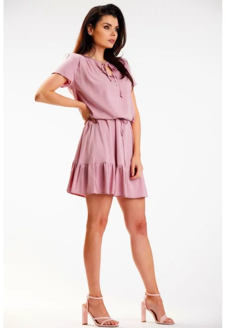 Къса рокля с къс ръкав A575