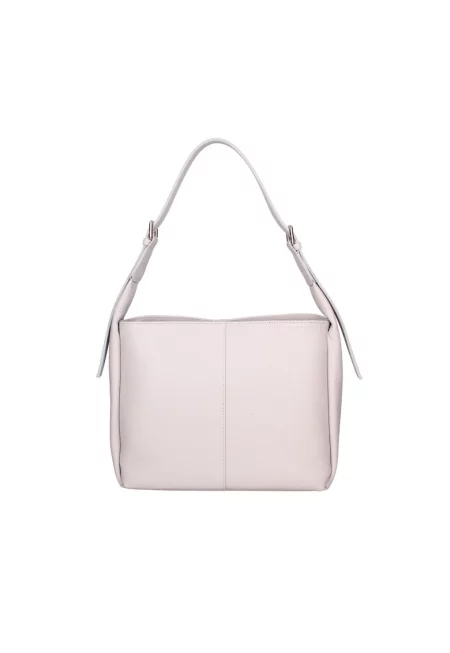Кожена чанта - Светло сив