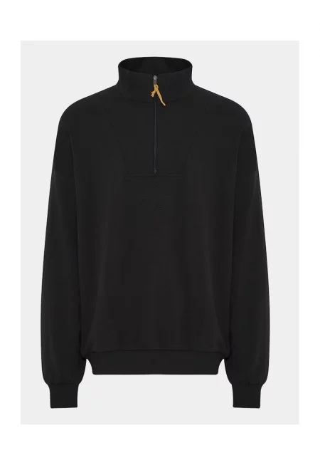 Мъжка блуза - едноцветна - 303538606 - черна - памук