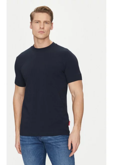 Мъжка тениска -  304687846 - Памук - Син - Син