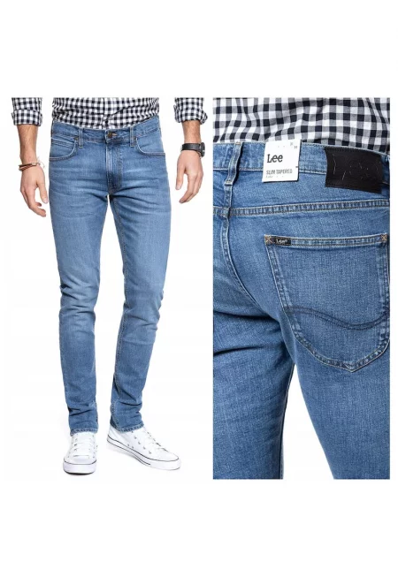 Мъжки дънки -  Luke - Памучни - Дълги - Мъжки - Slim fit - W26-L32 US - Сини