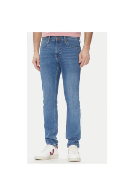 Мъжки панталон  112363975 - памук - син - Син