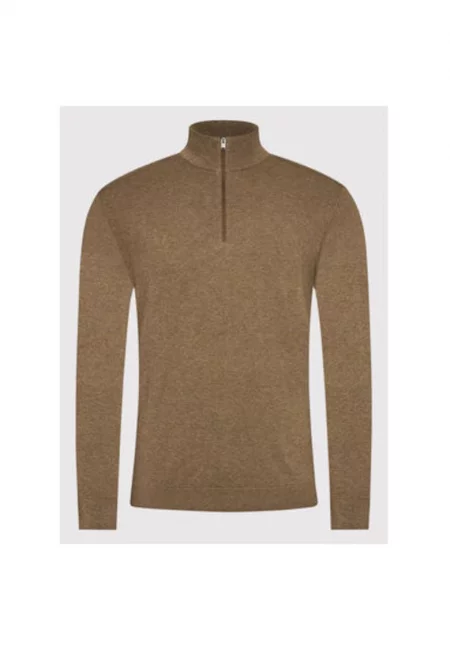 Мъжки пуловер -  209537260 - Памук - 2XL INTL - Кафяв