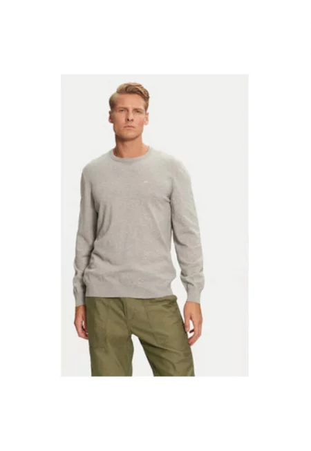 Мъжки пуловер -  304236839 - Памук - XS INTL - Сив
