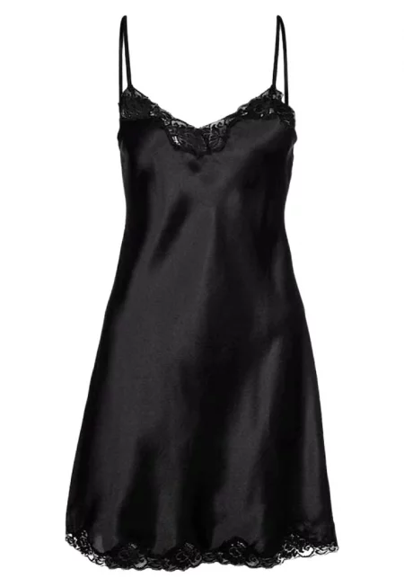 Нощница Masato 30039 с дантела - Черен