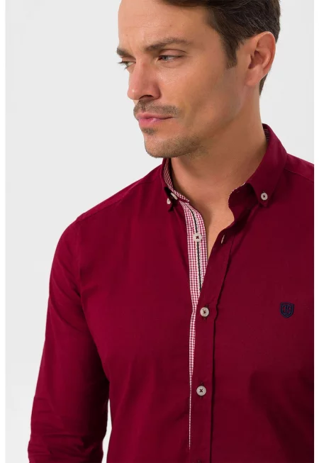 Памучна риза с яка Oxford