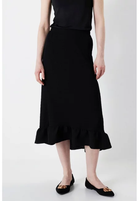 Разкроена пола - Черен