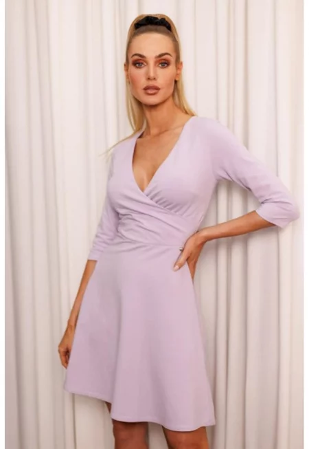 Рокля с драпирана горна част