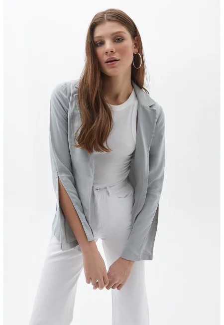 Сако със стандартна кройка - Светло сив
