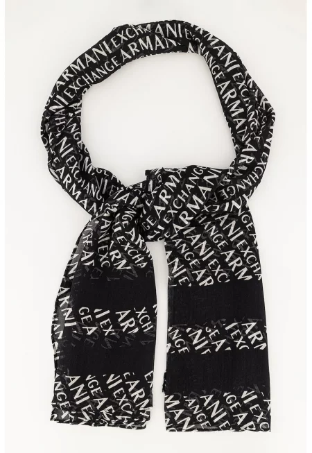 Шал от модал с десен с лого