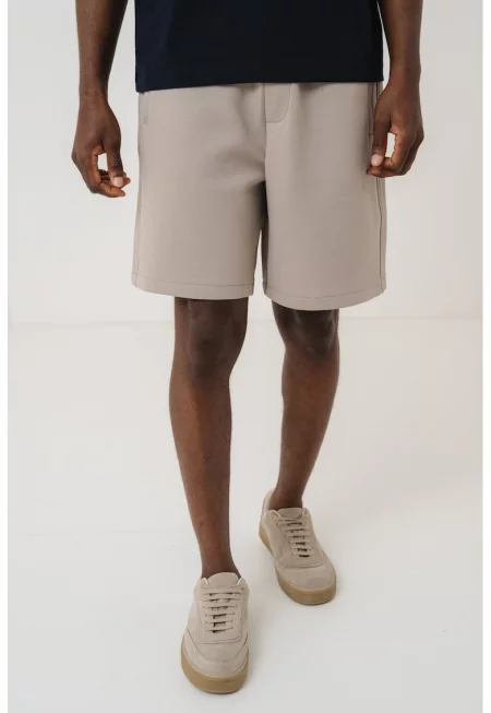 Шорти с миди талия - Сиво-кафяв