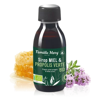 Сироп с пчелен мед и зелен прополис органик, 125 ml