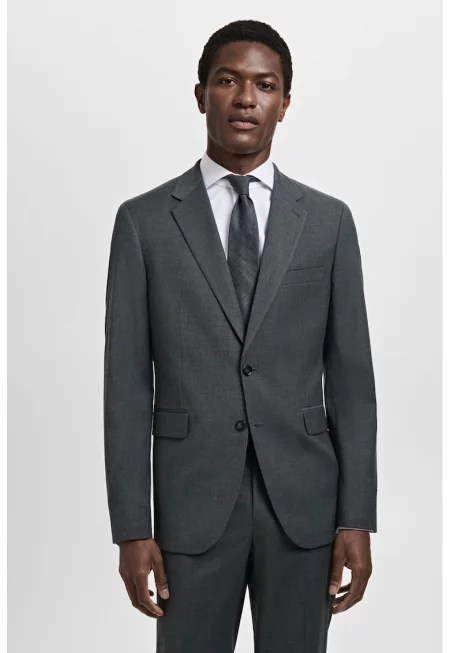 Слим сако Milan - Меланж тъмно сиво