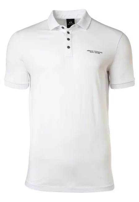 Стандартна тениска с яка - Бял