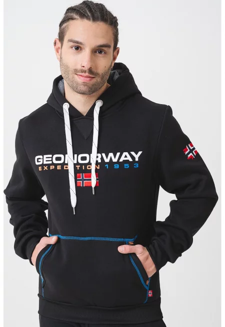 Стандартно худи с лого - Червен/Черен/Оранжев