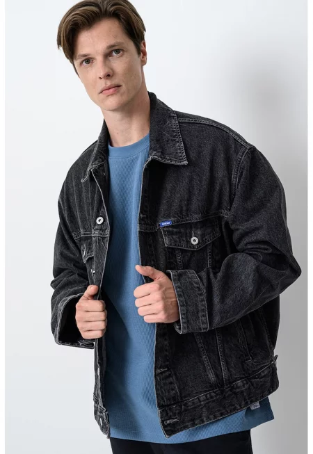 Свободно дънково яке Kirkby - Антрацитно сиво