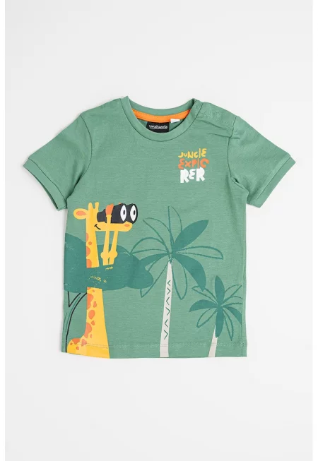 Тениска с овално деколте и принт