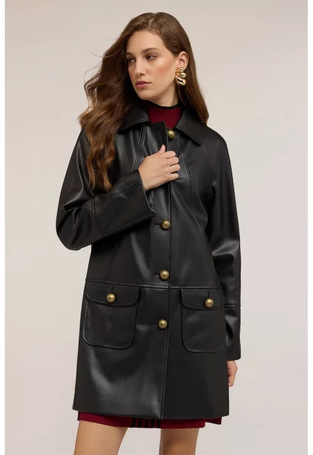 Тренч от еко кожа