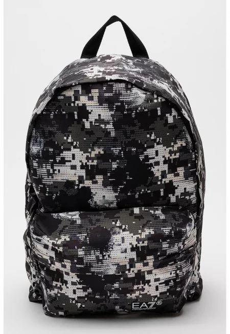 Унисекс раница с принт - 16.43 л - Черен/Каки