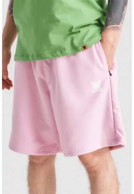 Унисекс спортни бермуди с лого - Пастелнорозов