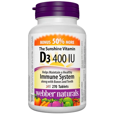 Vitamin D3 / Витамин D3, 400 IU, 270 таблетки