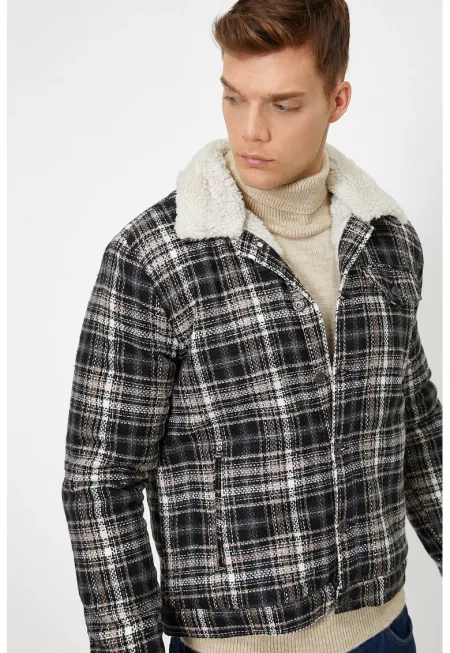 Яке на каре с вата от еко вълна