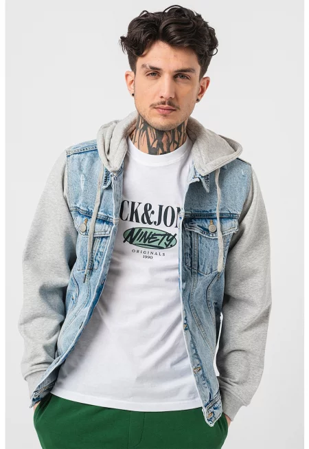 Яке с дънкови панели