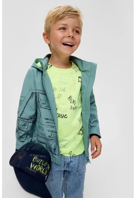 Яке с качулка и принт