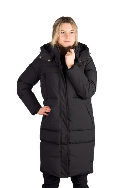 Зимно яке Evelynn с цип - Черен