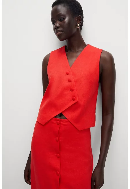 Асиметричен елек - Аленочервен