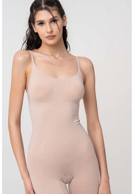 Безшевно боди с регулируеми презрамки - Розово