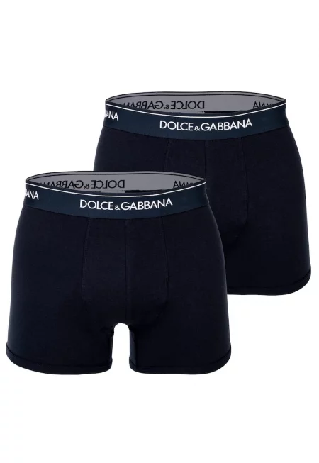 Боксерки с лого на талията - 2 чифта - Син