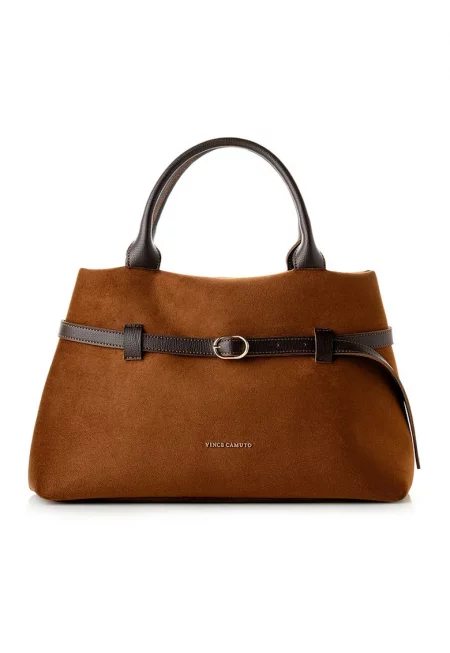 Чанта от еко велур - Карамел