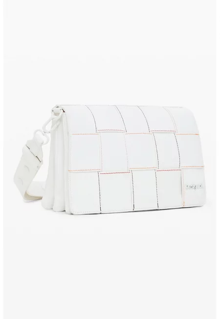 Чанта за рамо Yoko от еко кожа с капаче - Бял