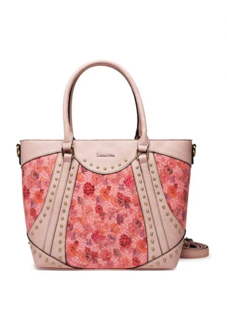 Дамска чанта  Amber 02 - розова - 40x29x11см - с едно отделение - с регулируема презрамка