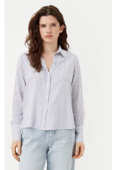 Дамска риза -  304928437 - Вискоза - Синя